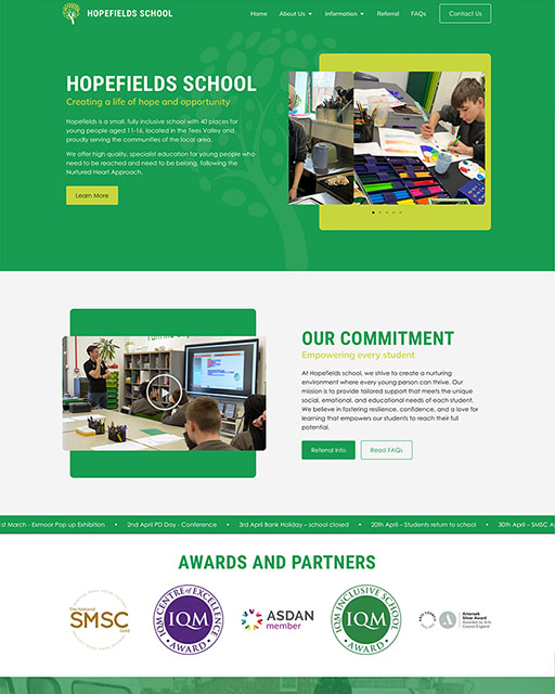 Hopefields School website